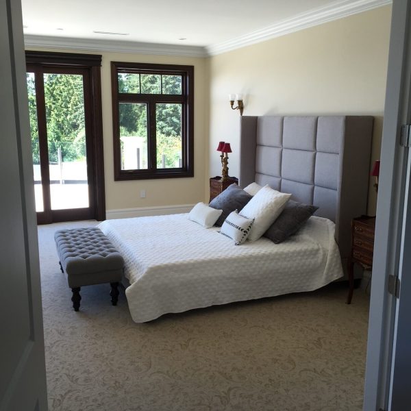 Painting and staining to bedroom.